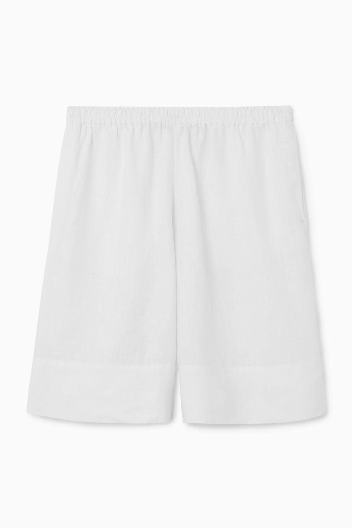 ELASTICATED LINEN SHORTS Product Image