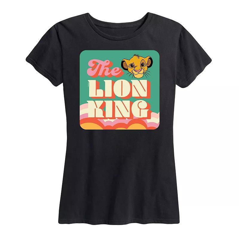 Disneys Lion King Simba Womens Retro Graphic Tee Product Image