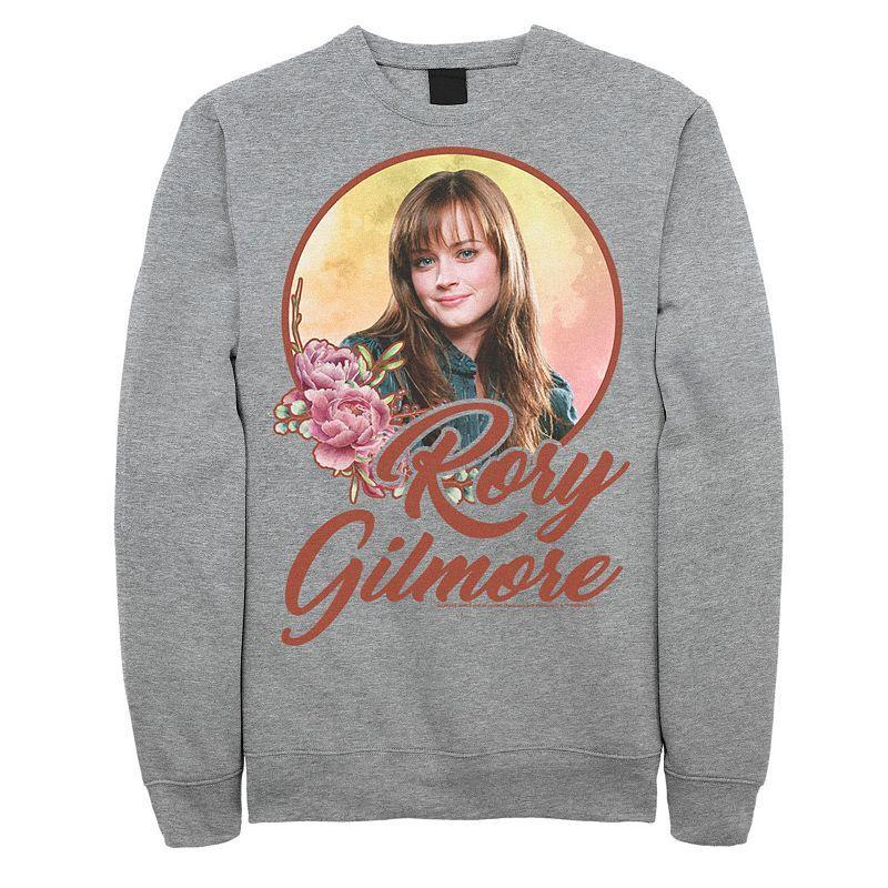 Mens Gilmore Girls Rory Gilmore Portrait Sweatshirt Athletic Grey Product Image