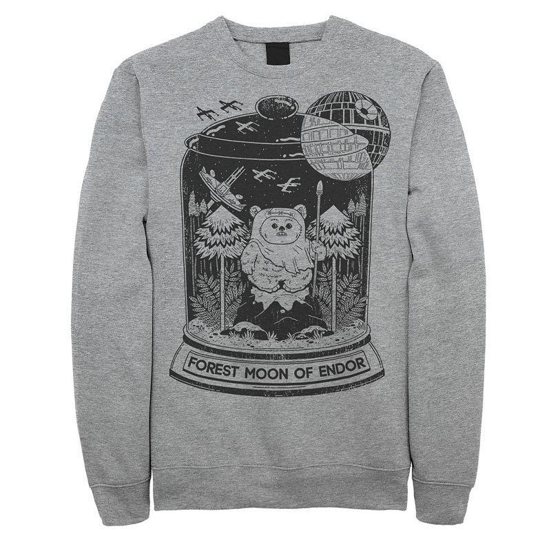 Mens Star Wars Ewok Terrarium Sweatshirt Athletic Grey Product Image