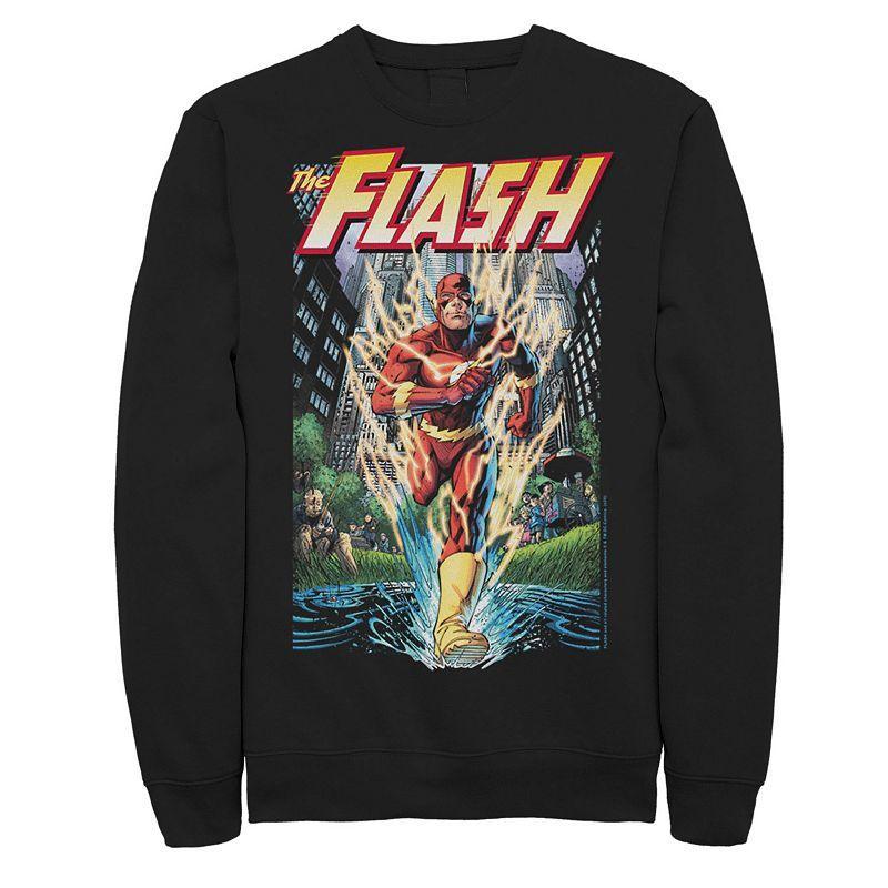 Mens DC Comics The Flash Modern Comic Cover Sweatshirt Product Image