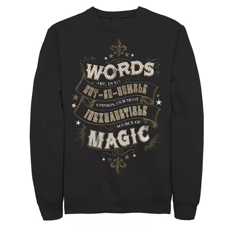 Mens Harry Potter Words are Magic Fleece Pullover Grey Heather Product Image