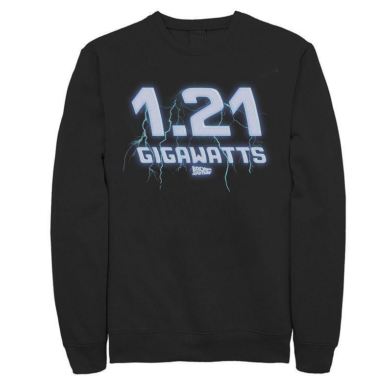 Mens Back to the Future 1.21 Gigawatts Lightening Sweatshirt Black Product Image