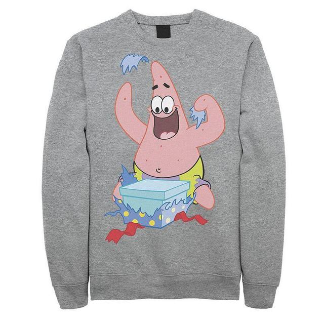 Mens Nickelodeon SpongeBob SquarePants Patrick Star Holiday Sweatshirt Med Grey Product Image