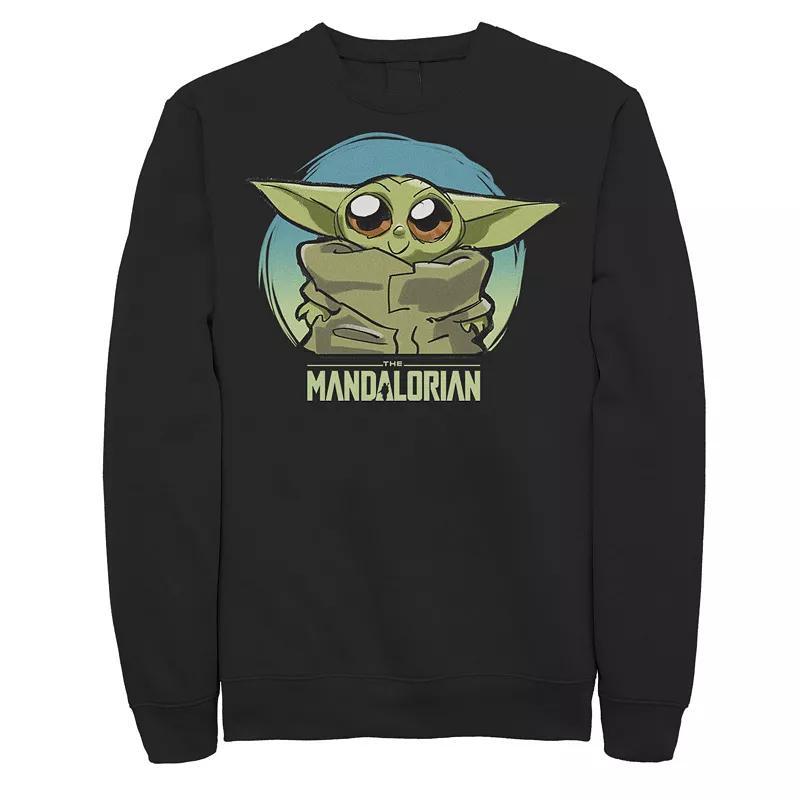 Mens Star Wars The Mandalorian The Child Cute Blue Hue Sweatshirt Product Image