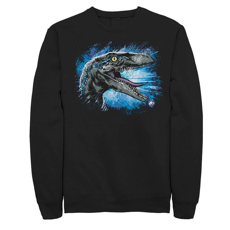 Mens Jurassic World Blue Raptor Splatter Sweatshirt Product Image