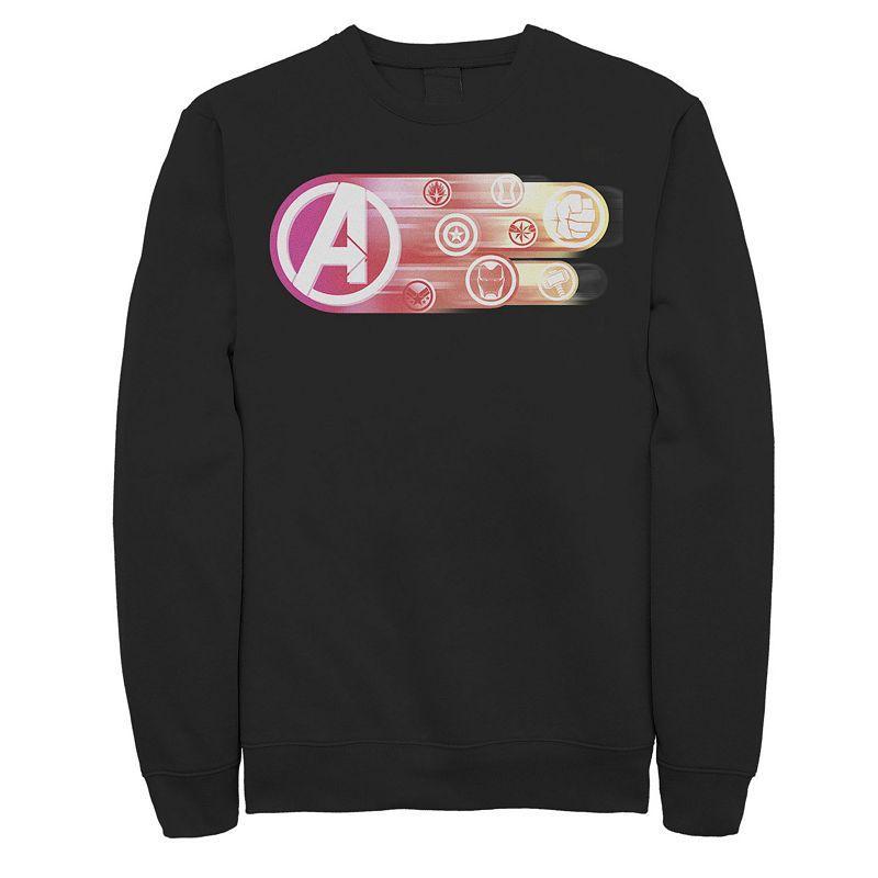 Marvel Mens Avengers Endgame Hero Icons Logo, Crewneck Fleece Product Image