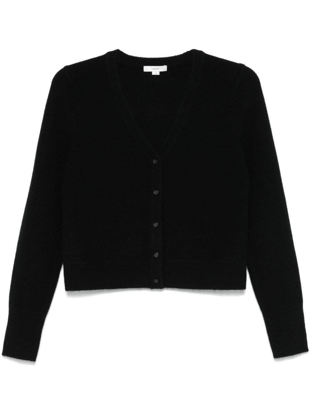 Cashmere Cardigan In Black Product Image