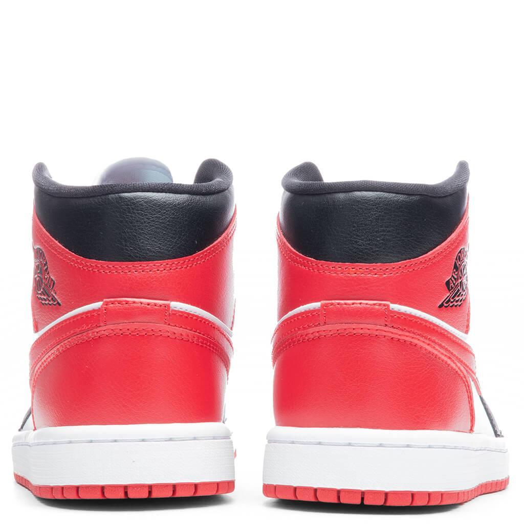 Air Jordan 1 Mid Women's - Black/Gym Red/White Female Product Image