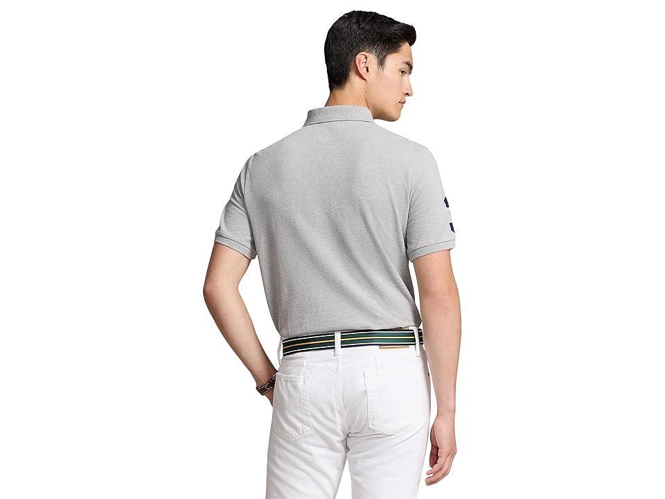 Polo Ralph Lauren Custom Slim Fit Big Pony Crest Mesh Polo (Andover Heather) Men's Short Sleeve Knit Product Image