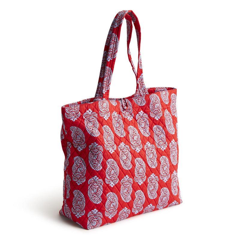 Vera Bradley Original Tote Bag Women in Iconic Paisley Goji Berry Red Red/Blue Product Image