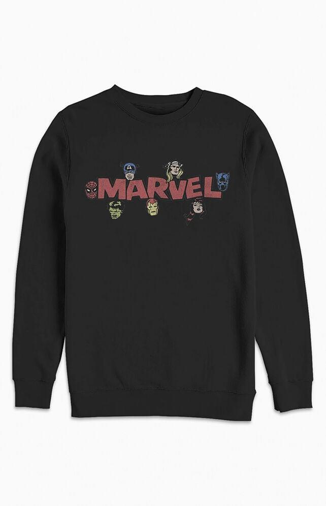 FIFTH SUN Mens Marvel Vintage Logo Sweatshirt - Blackedium Product Image