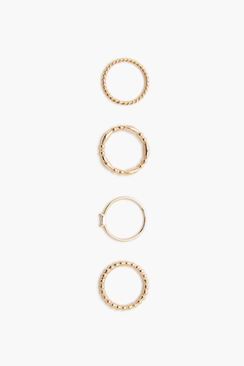 Twisted Faux Gem Ring Set | Forever 21 Product Image