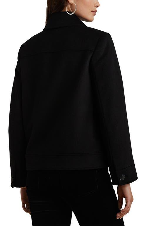 LAUREN RALPH LAUREN Wool Blend Felted Jacket In Black Product Image