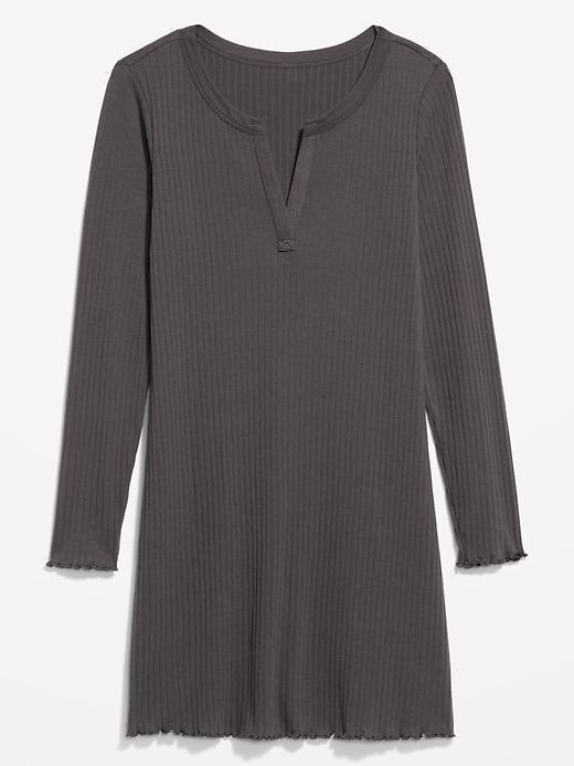 Long-Sleeve Pointelle Nightgown Product Image