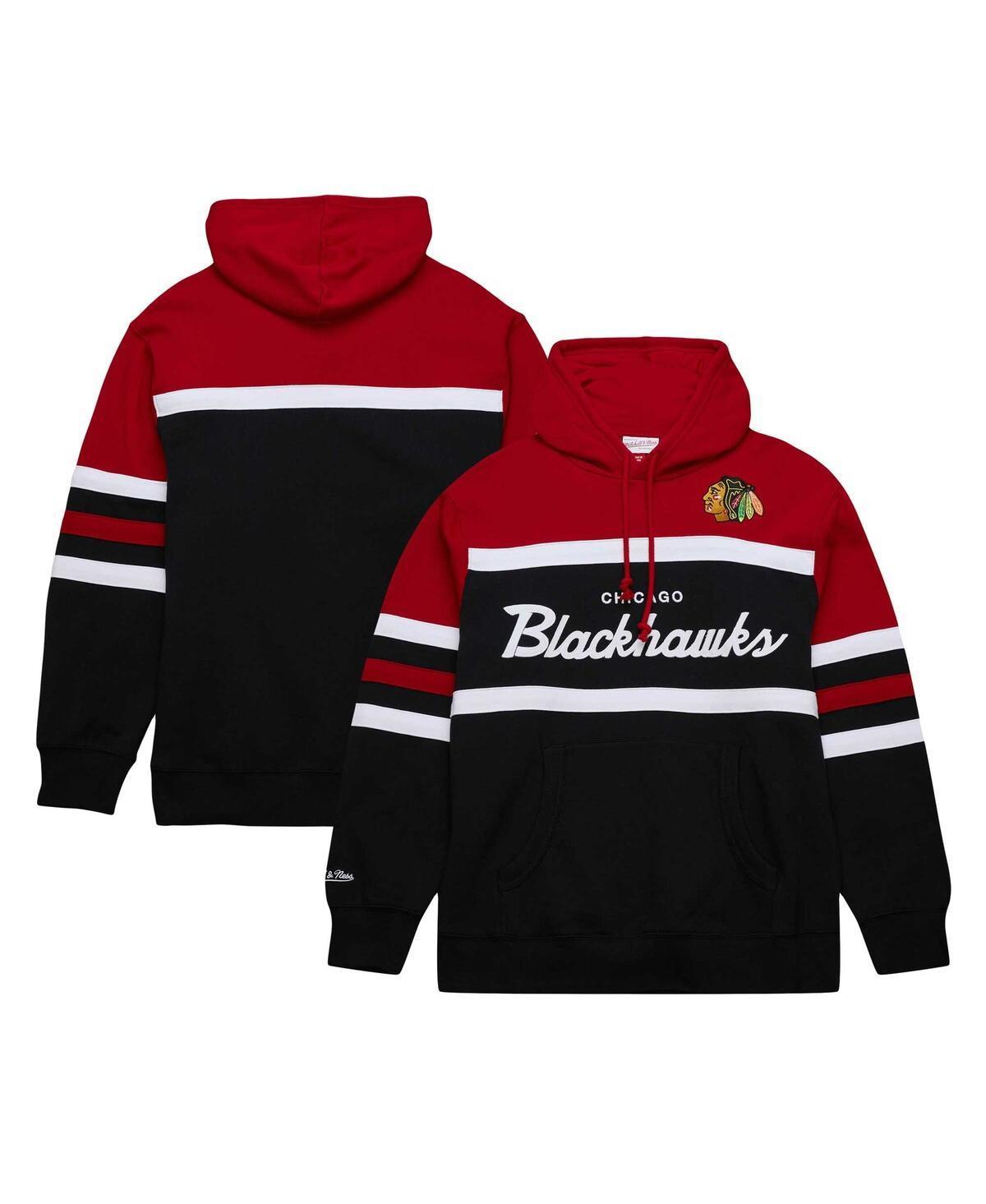 Mens Mitchell & Ness Black Chicago Blackhawks Head Coach Pullover Hoodie - Black Product Image