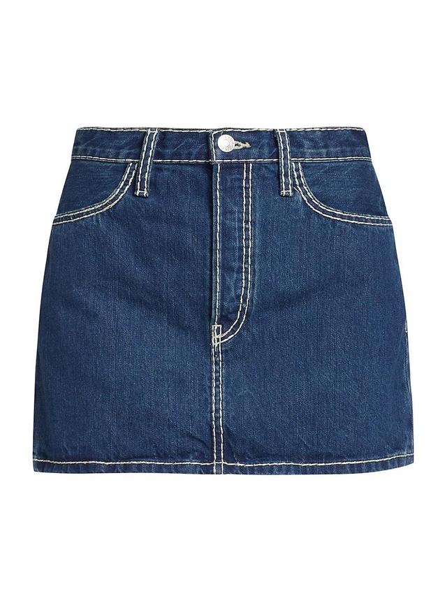 Womens 90s Cotton Denim Miniskirt Product Image