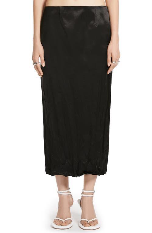 Womens Valette Satin Midi-Skirt Product Image