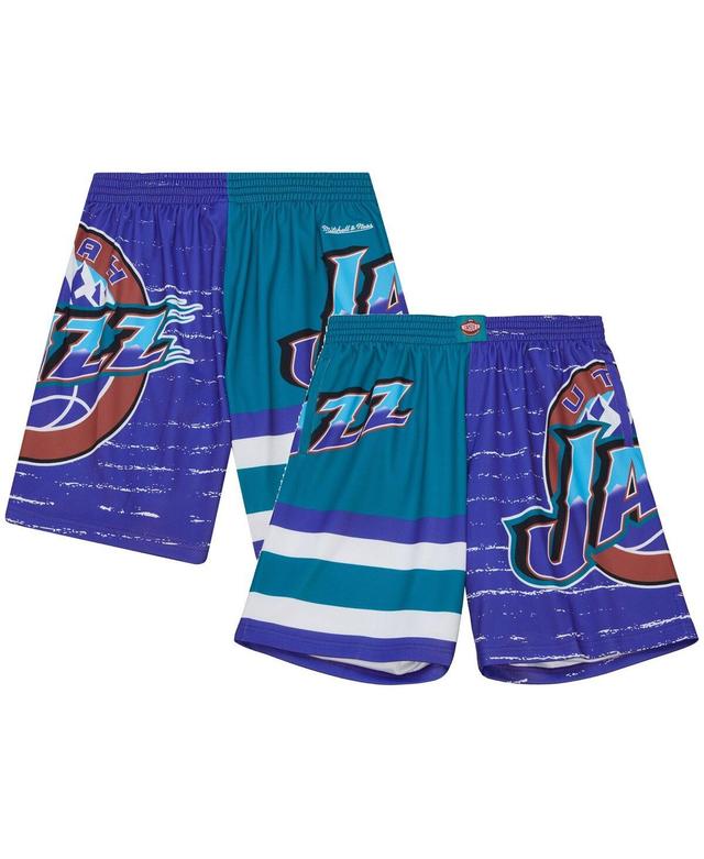 Mens Mitchell & Ness Purple Utah Jazz Jumbotron 3.0 Shorts - Purple Product Image