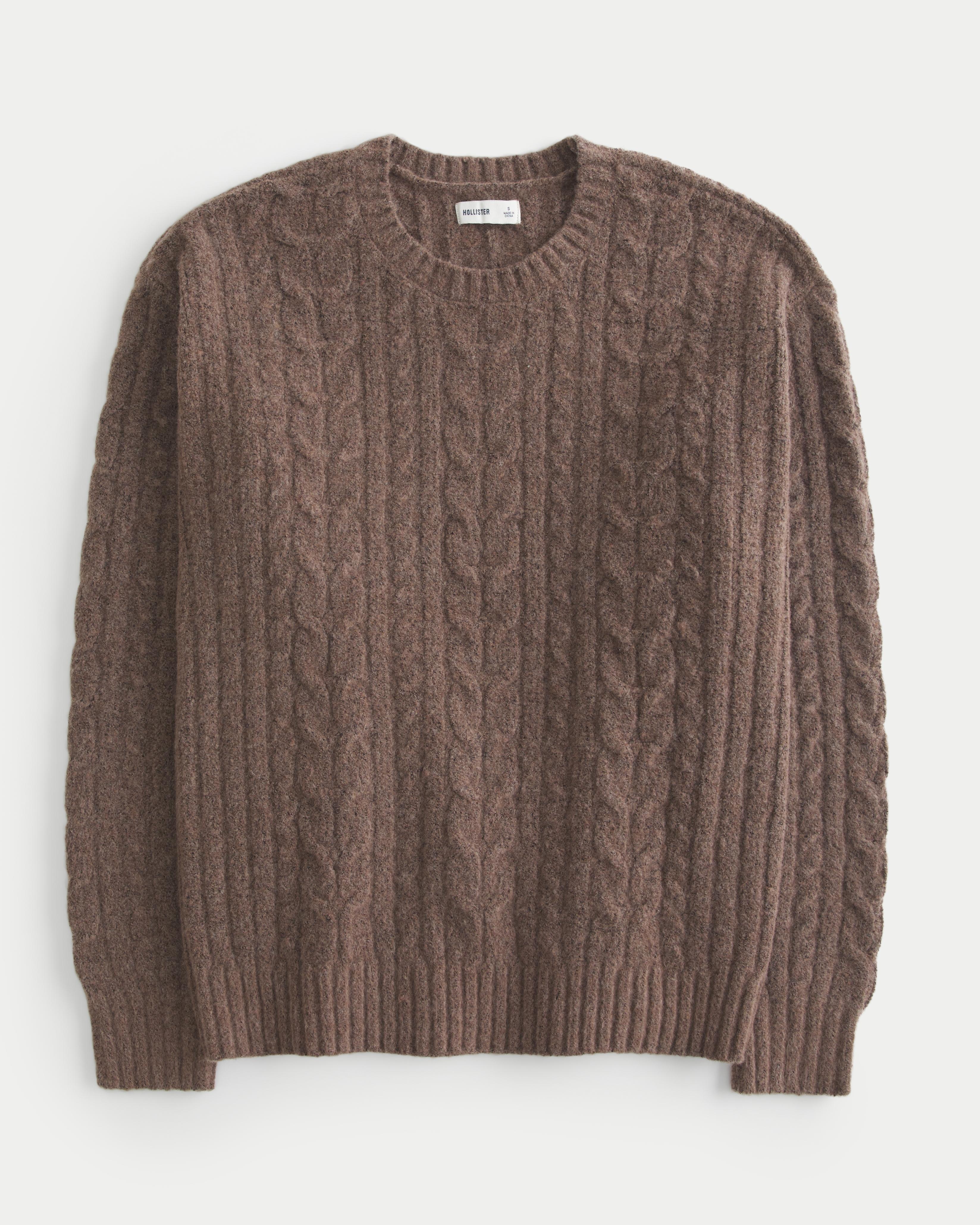 Hollister Comfy Cloud Cable-Knit Crew Sweater Product Image