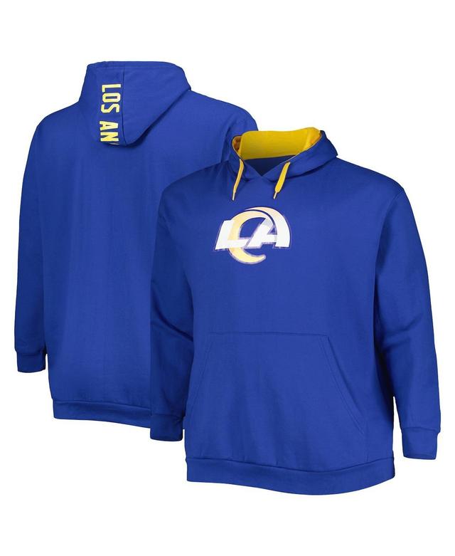 Mens Royal Los Angeles Rams Big & Tall Logo Pullover Hoodie Product Image