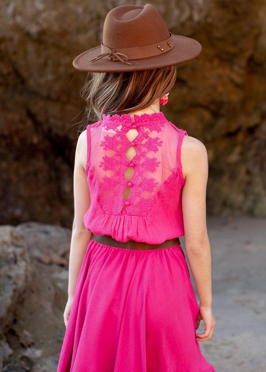 Delfinne Top in Fuchsia Product Image