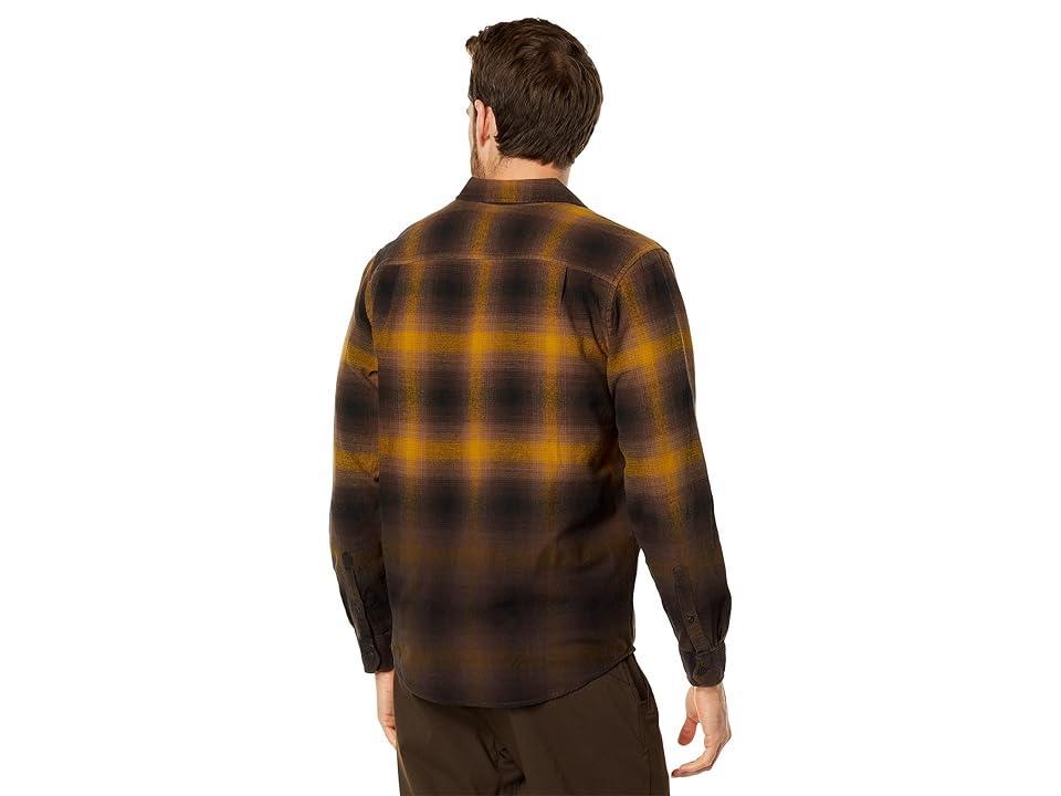 Hurley Portland Dip-Dye Long Sleeve Flannel (Brown) Men's Clothing Product Image