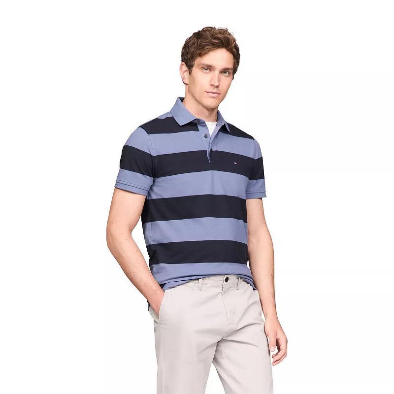 Mens Tommy Hilfiger Slim Fit Colorblock Stripe Polo Product Image