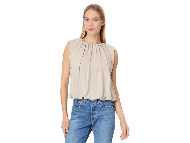 Michael Stars Cindy Bubble Top (Oatmeal) Women's Clothing Product Image