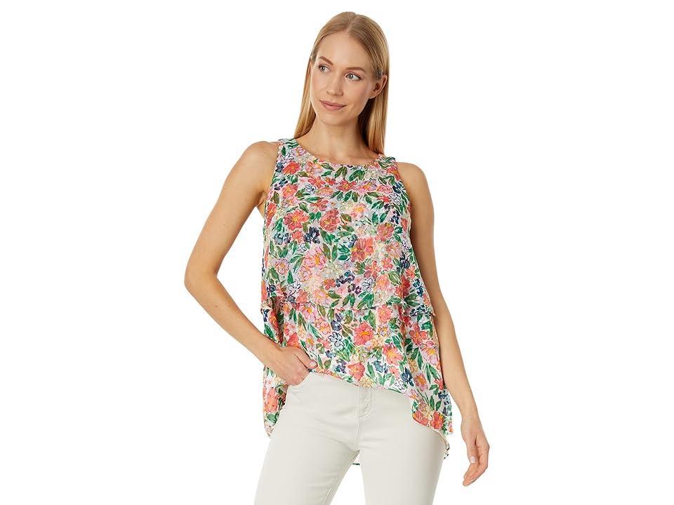 Vince Camuto Sleeveless Layered Blouse (Birch) Women's Clothing Product Image