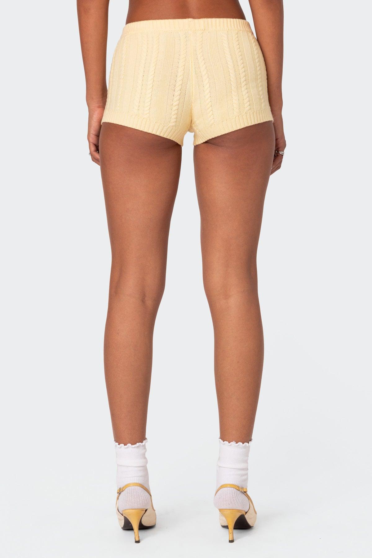 Raegan Cable Knit Shorts Product Image