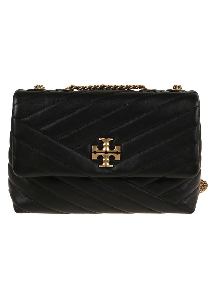 TORY BURCH Kira Chevron Small Convertible Shoulder Bag In Black Product Image