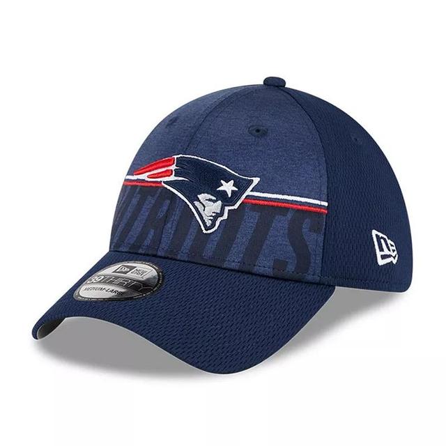 Mens New Era New England Patriots 2023 NFL Training Camp 39THIRTY Flex Fit Hat Blue Product Image