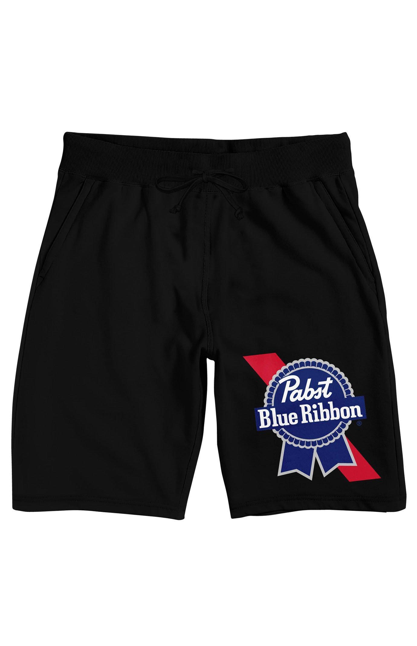 Mens Pabst Blue Ribbon Logo Pajama Shorts Product Image