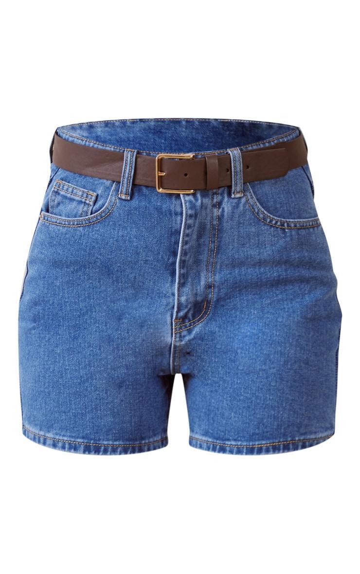 Tall Dark Blue Wash Denim Shorts Product Image