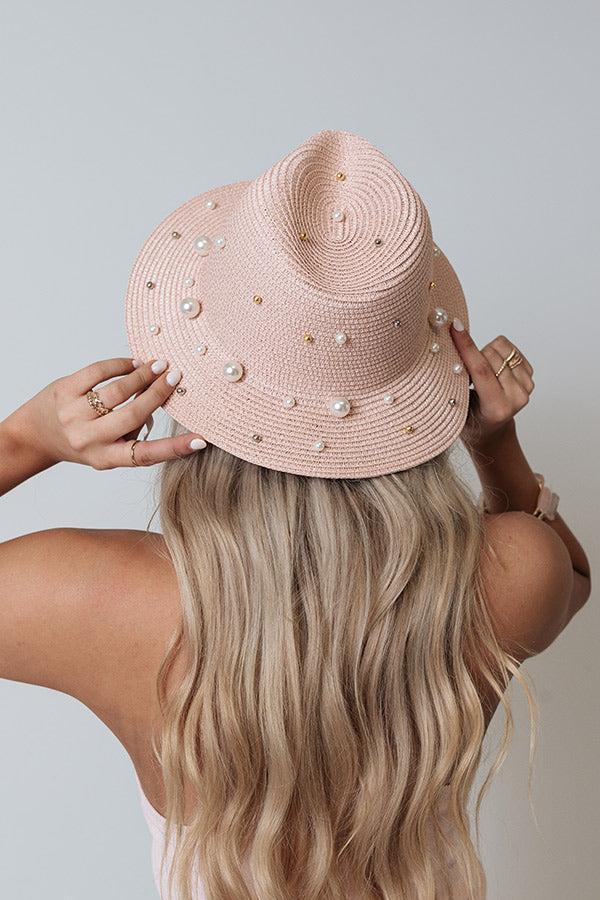 Epic Expectation Raffia Hat In Pink Product Image