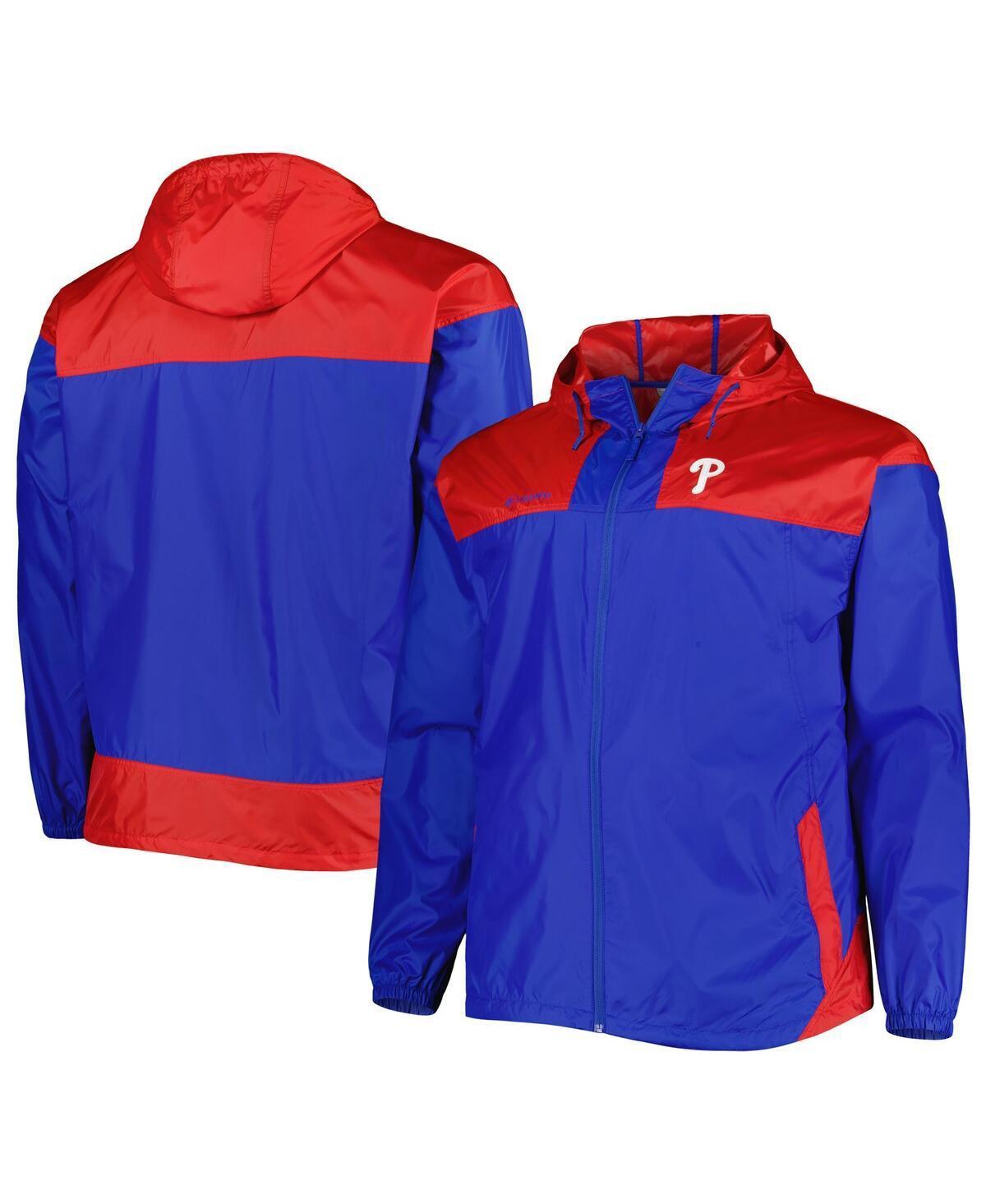 Mens Columbia Royal Philadelphia Phillies Flash Forward Challenger Omni-Shade Full-Zip Windbreaker Product Image