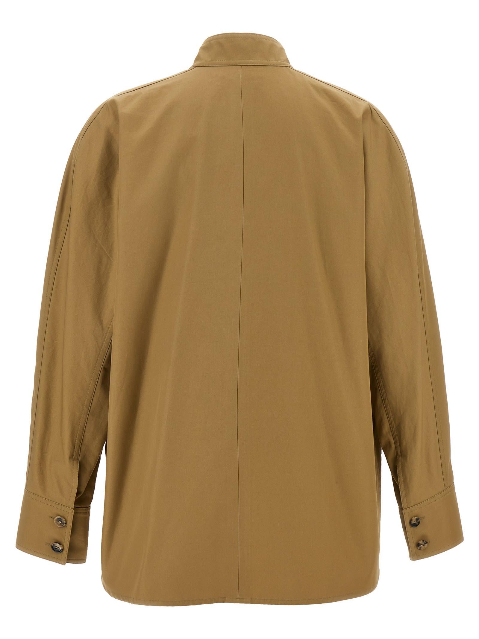 SAINT LAURENT Saharienne Shirt In Cream Product Image