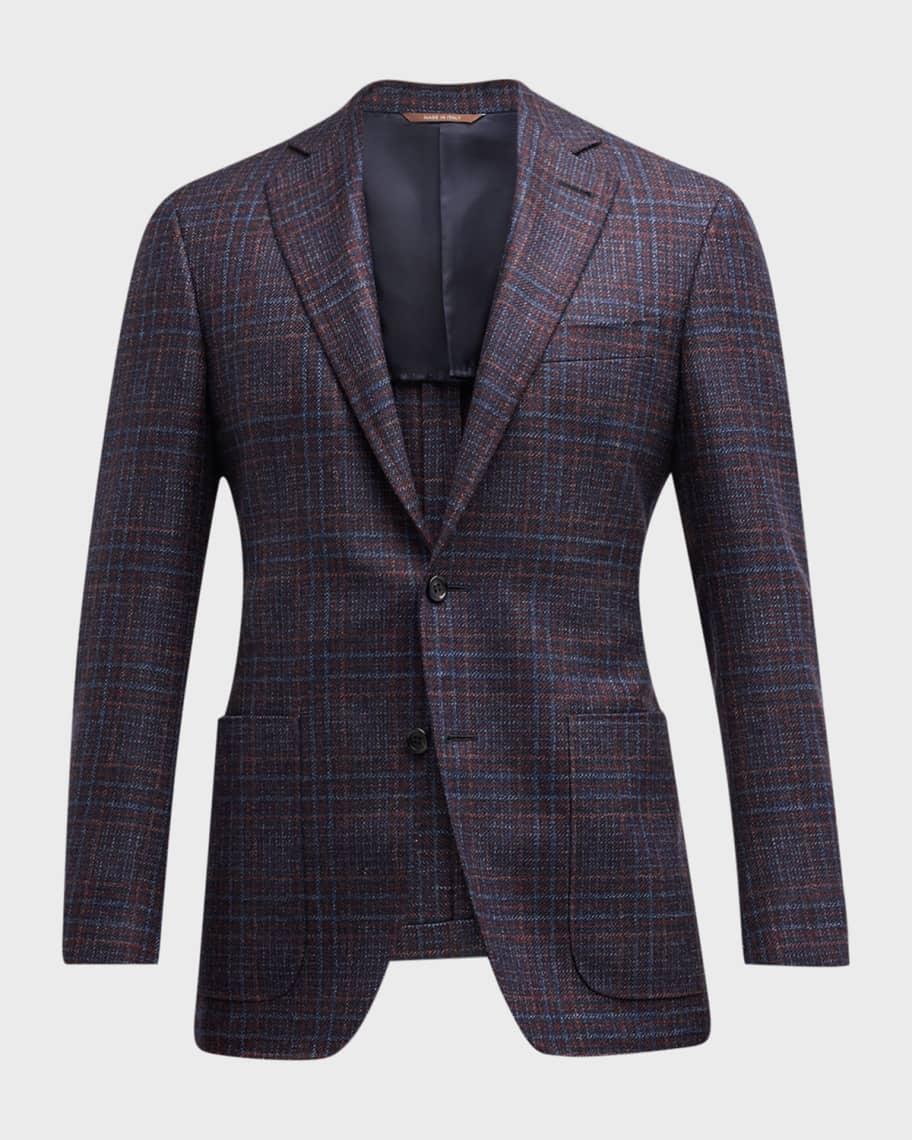 Men's Wool Plaid Sport Coat Product Image