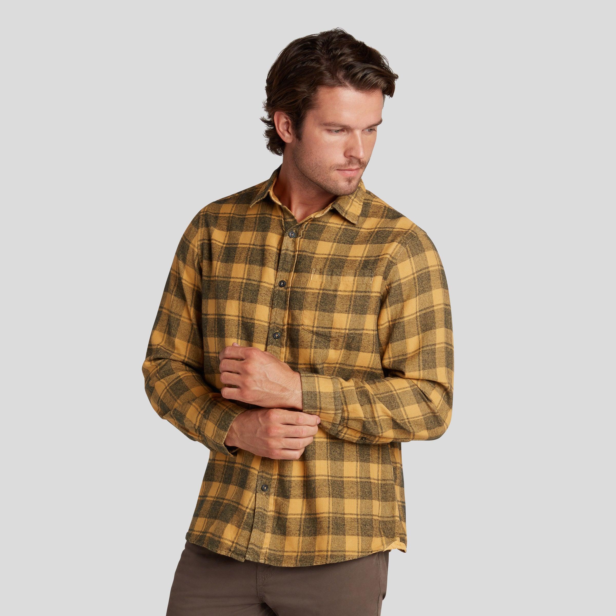 Jaspe Midweight Twill - Spruce Yellow Plaid Product Image