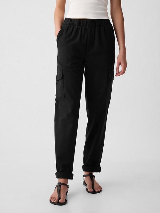 Mid Rise Twill Cargo Pants Product Image