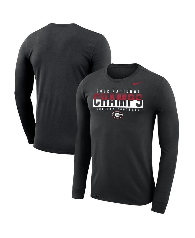 Mens Nike Black Georgia Bulldogs College Football Playoff 2022 National Champions Legend Performance Long Sleeve T-shirt Product Image