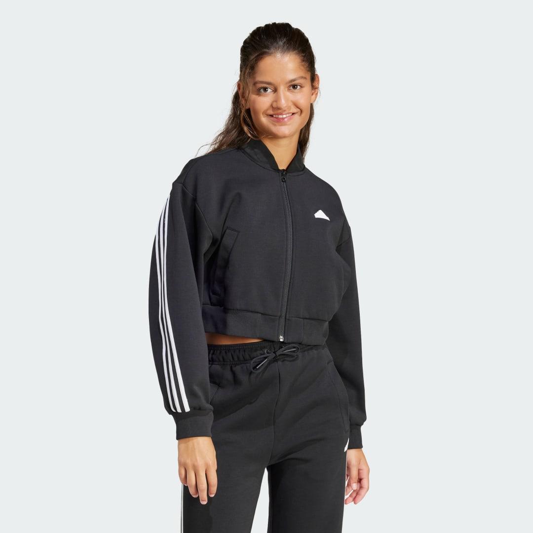 adidas Future Icons 3-Stripes Bomber Jacket Black M Womens Product Image