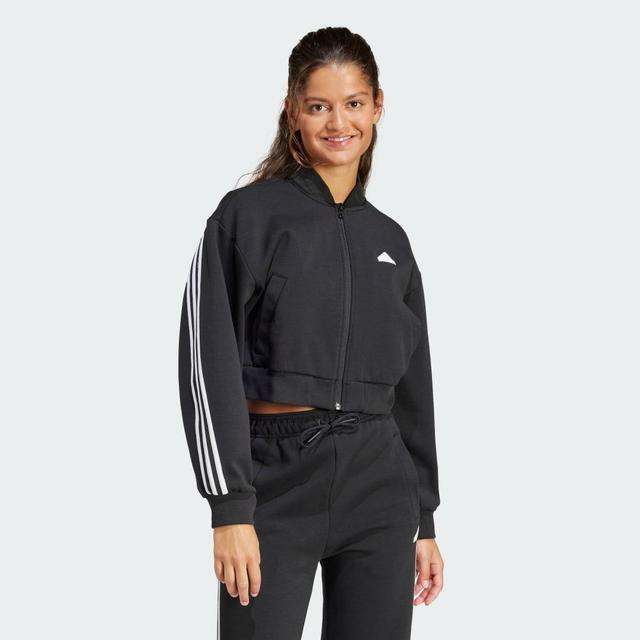 adidas Future Icons 3-Stripes Bomber Jacket Black L Womens Product Image