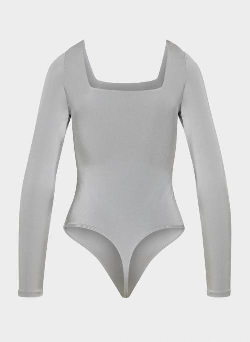 contour metallic square longsleeve bodysuit Product Image