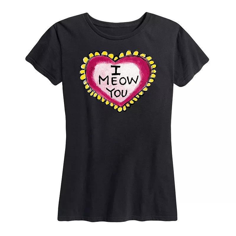 Womens Pete The Cat Pete I Meow You Graphic Tee Product Image