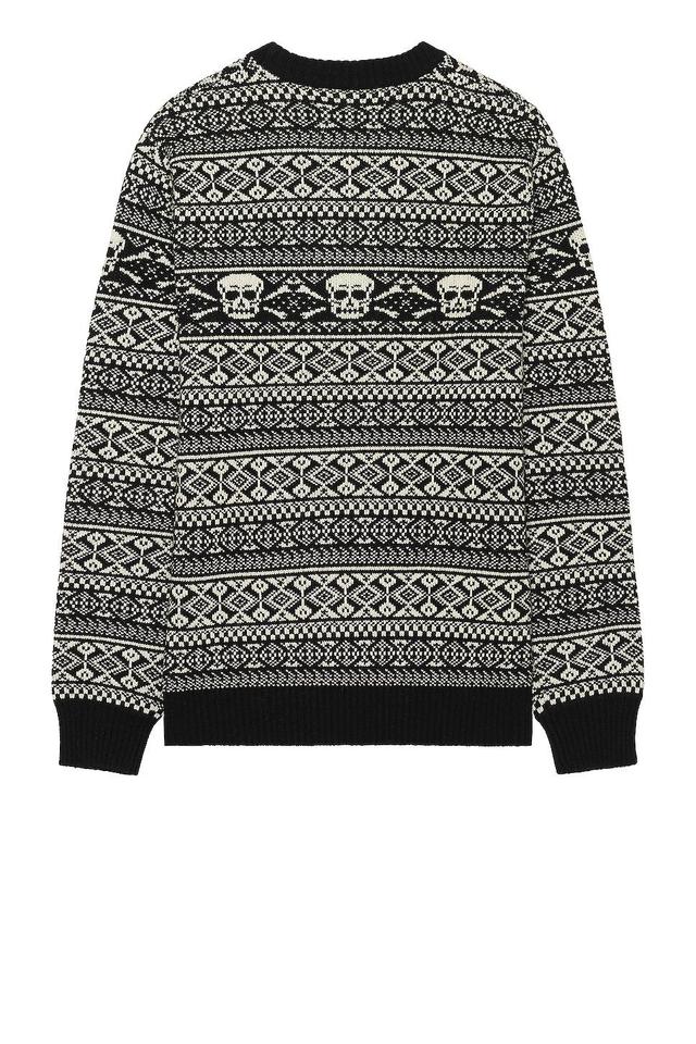 Schott NYC Skull Fair Isle Wool Blend Sweater Product Image