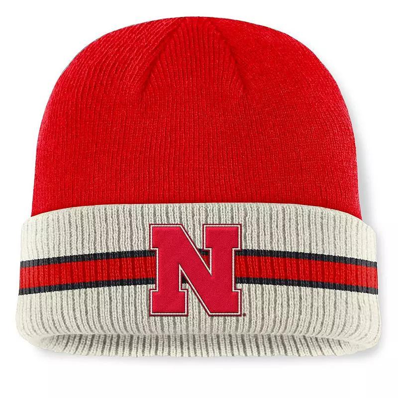 Mens Top of the World Scarlet Nebraska Huskers Silas Cuffed Knit Hat Product Image