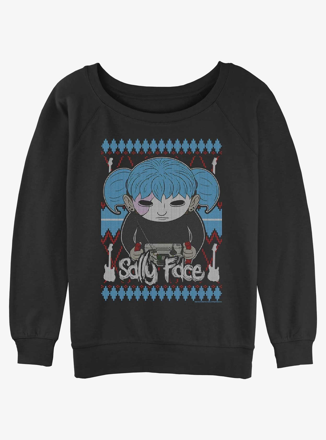 Sally Face Ugly Sweater Girls Slouchy Sweatshirt Product Image