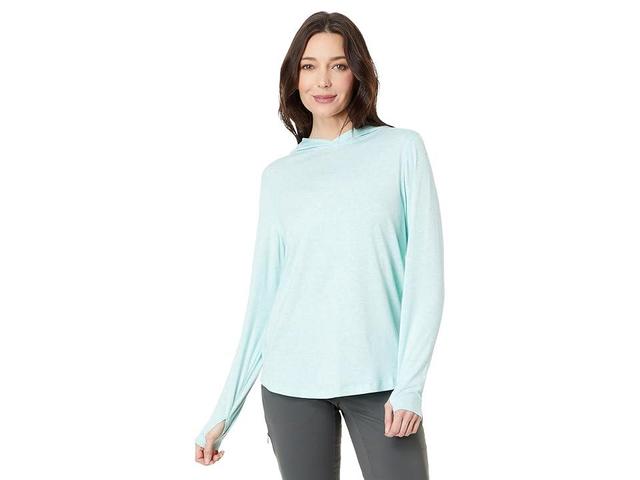 tasc Performance Recess Lightweight Hoodie (Serene Heather) Women's Clothing Product Image